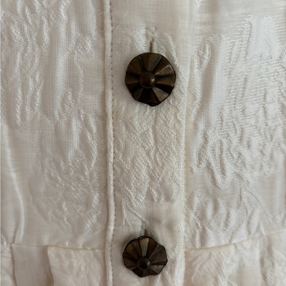 Elegant White BURU Pink Label Sleeveless Button-Down Dress - Picture 4 of 7